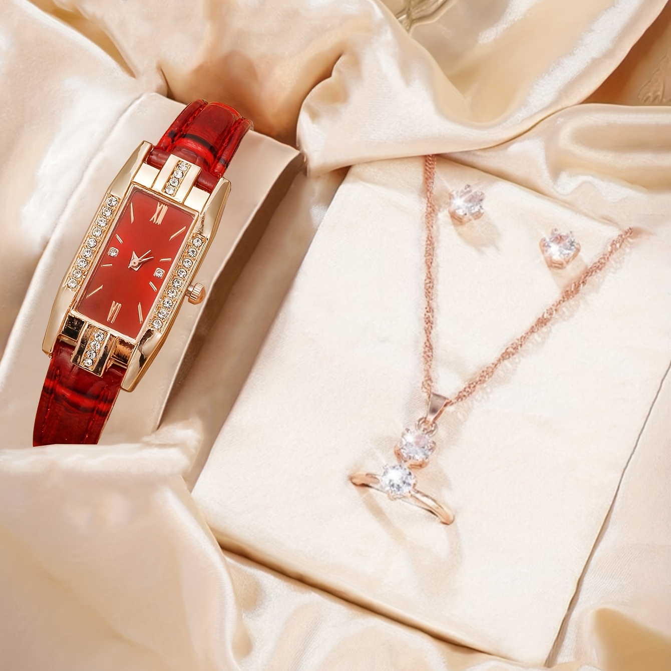 Luxury Watch Gift For Her - Luxe strass quartz horloge, barokke mode,