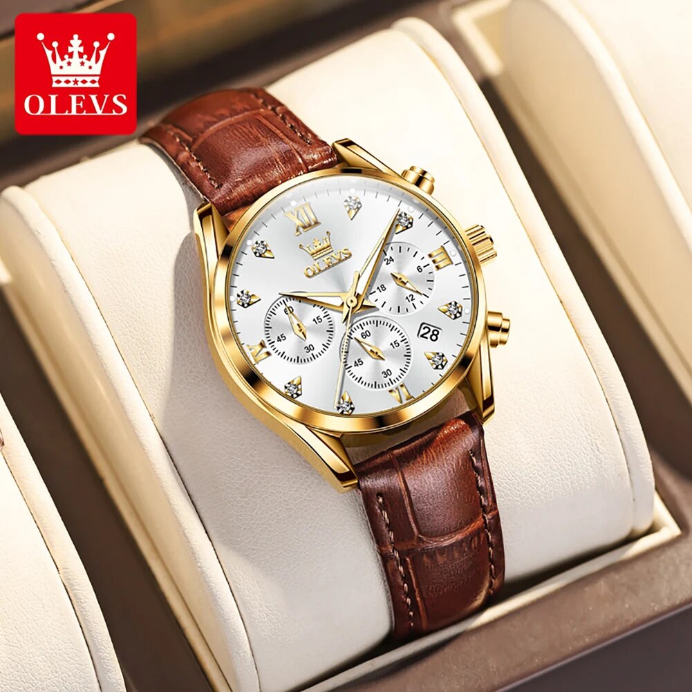 OLEVS 5523 dameshorloges leder - Luxury Watch Cheap recensie en prijs