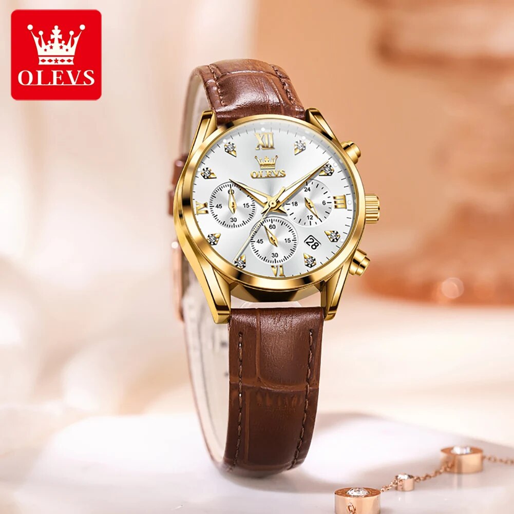 OLEVS 5523 dameshorloges leder - Luxury Watch Cheap recensie en prijs