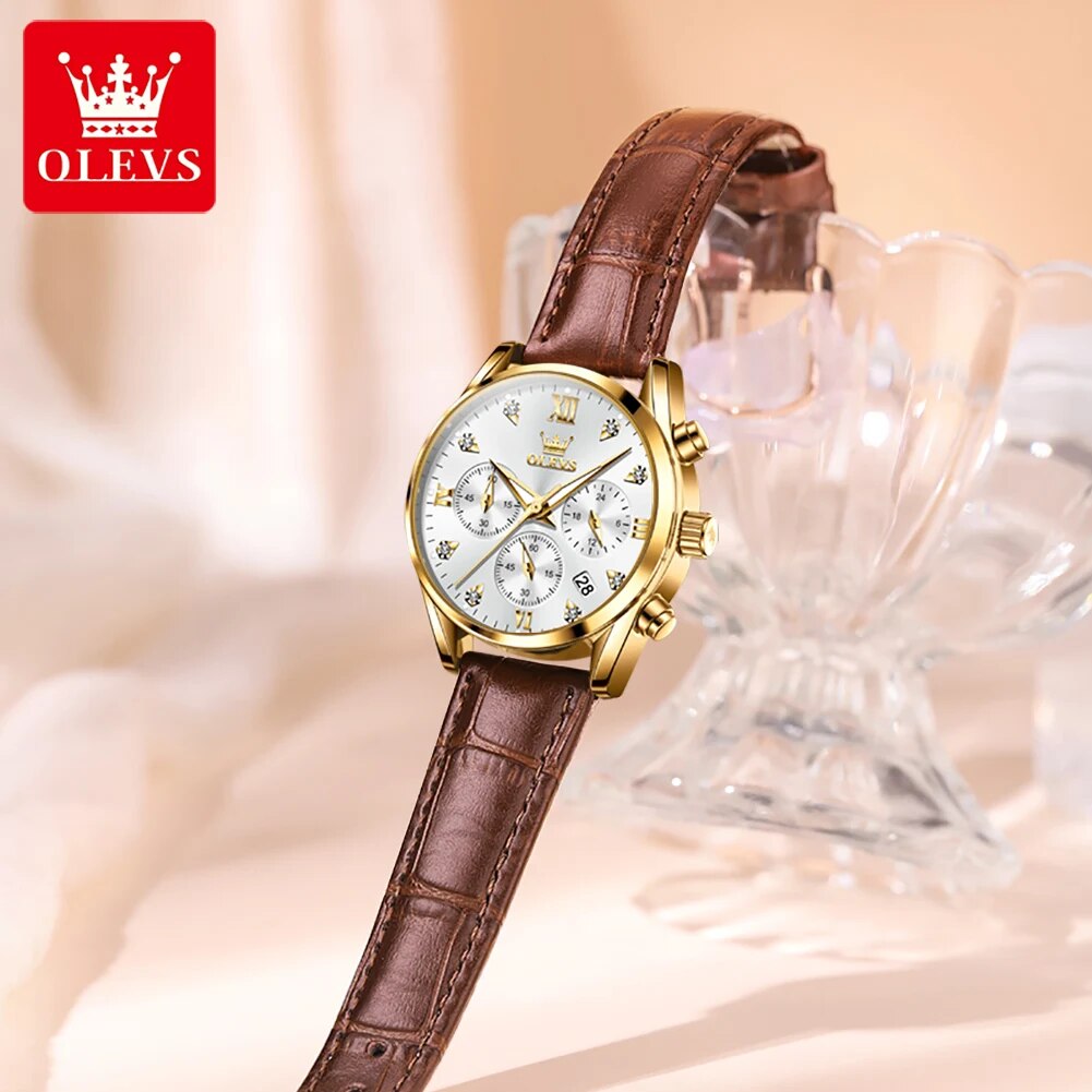OLEVS 5523 dameshorloges leder - Luxury Watch Cheap recensie en prijs
